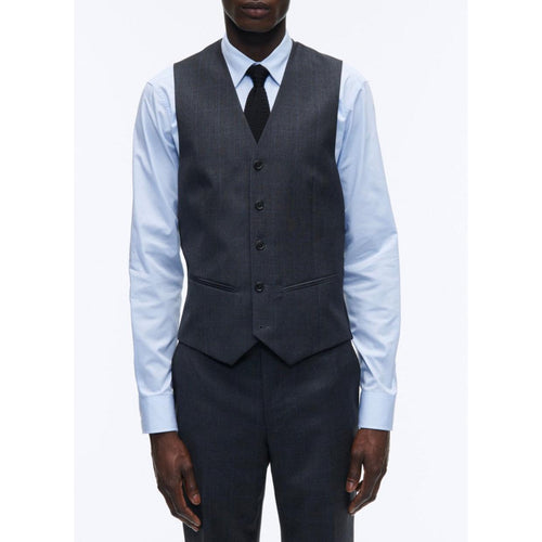 Gilet En Toile De Laine Prince De Galles - Anthracite - Homme