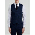 Prince of Wales Pattern Wool Canvas Vest - Petrol - Men