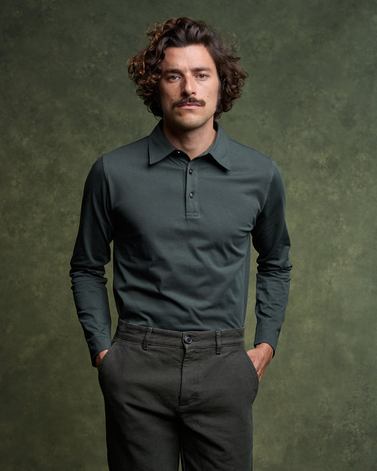 Casual Gabin Trousers - Hunter Green