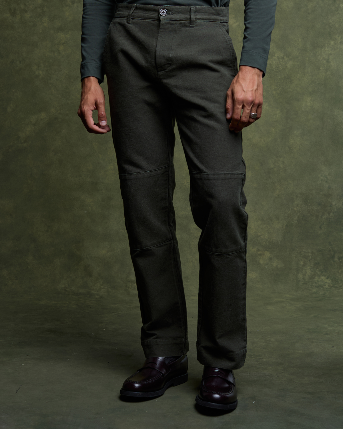 Casual Gabin Trousers - Hunter Green