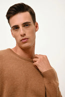 Pull Col Rond 4 Fils - Gabin - Noisette