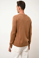 Pull Col Rond 4 Fils - Gabin - Noisette
