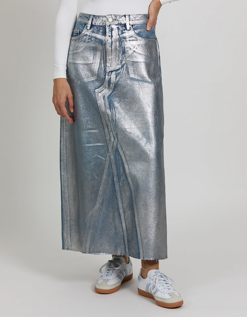 Jupe Gael Coated - Silver - Femme
