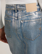 Falda Gael Coated - Silver - Mujer