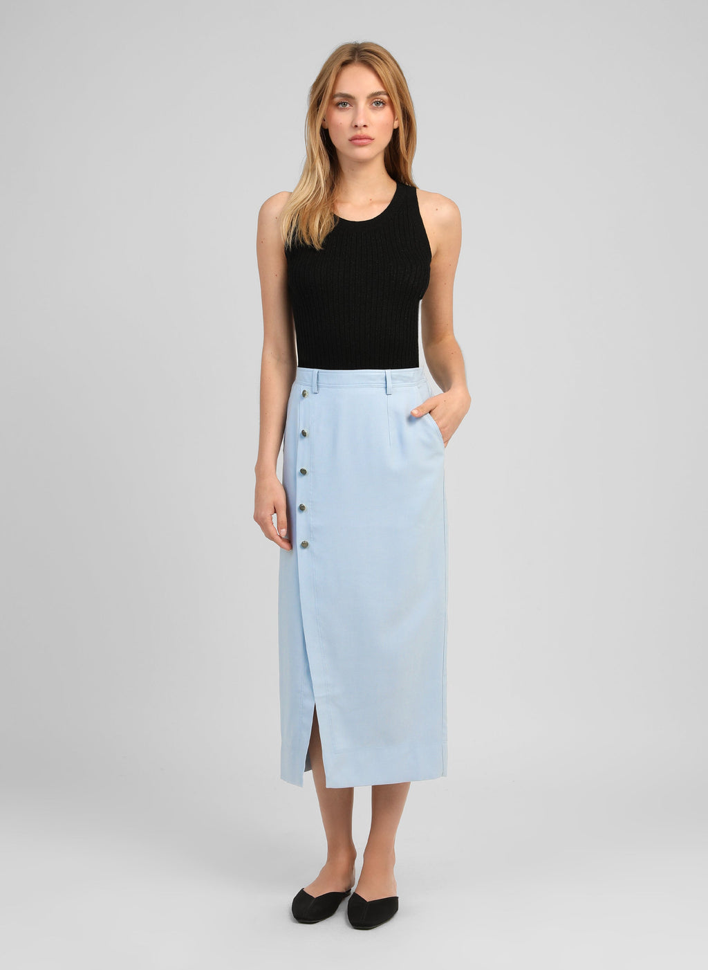 Jupe Midi Gaella Ciel