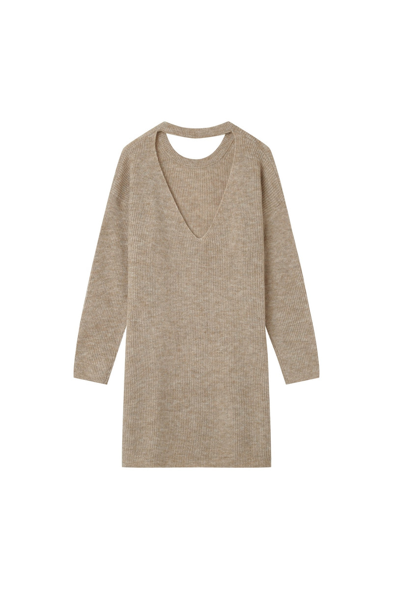 Gaelle Short Dress - Beige
