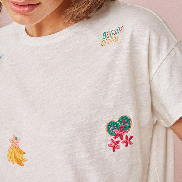 Camiseta Gaia - Crema