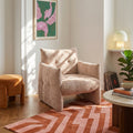 Galatea - Poltrona fissa a 1 posto - Tessuto - Beige