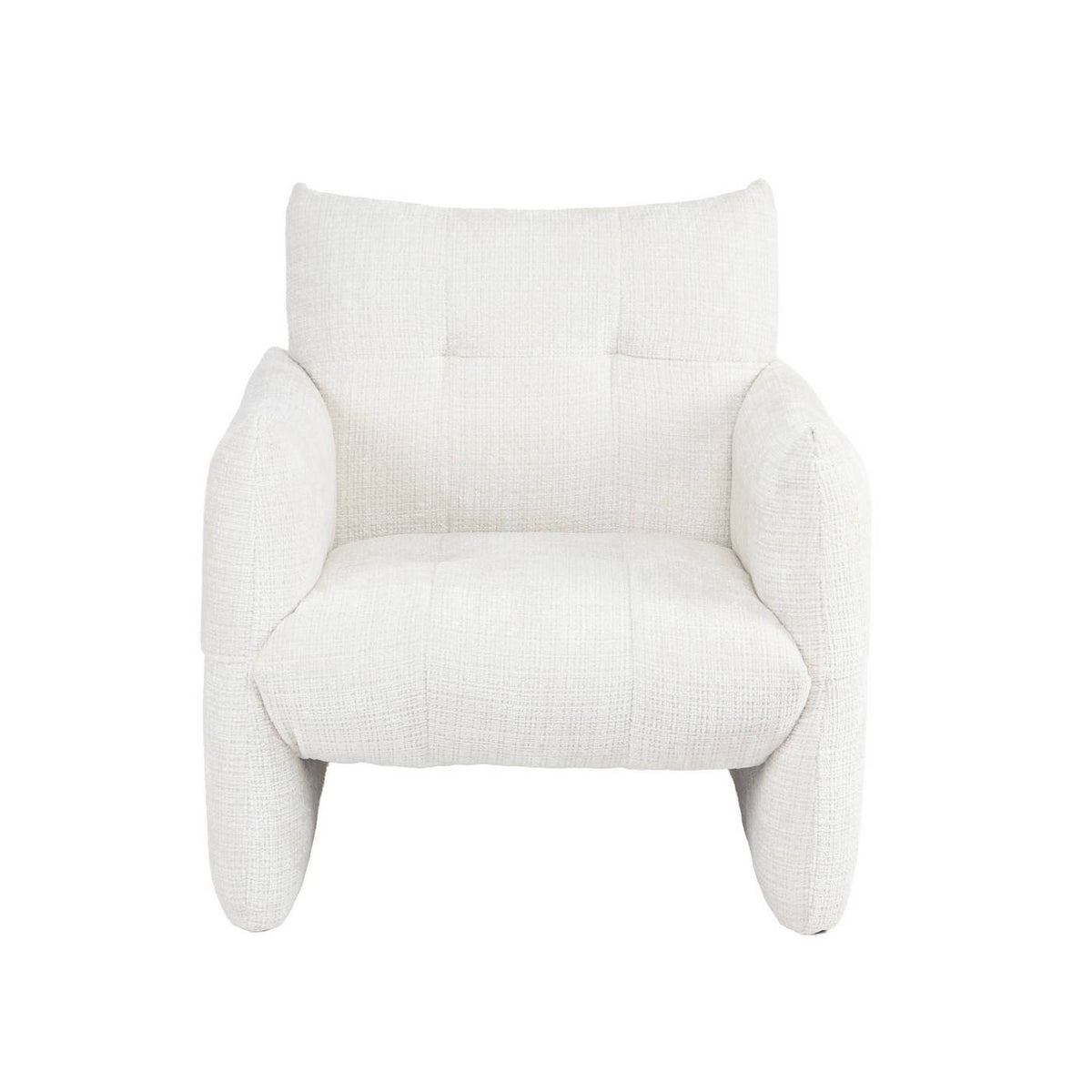 Galatea - Poltrona fissa a 1 posto - Tessuto - Crema