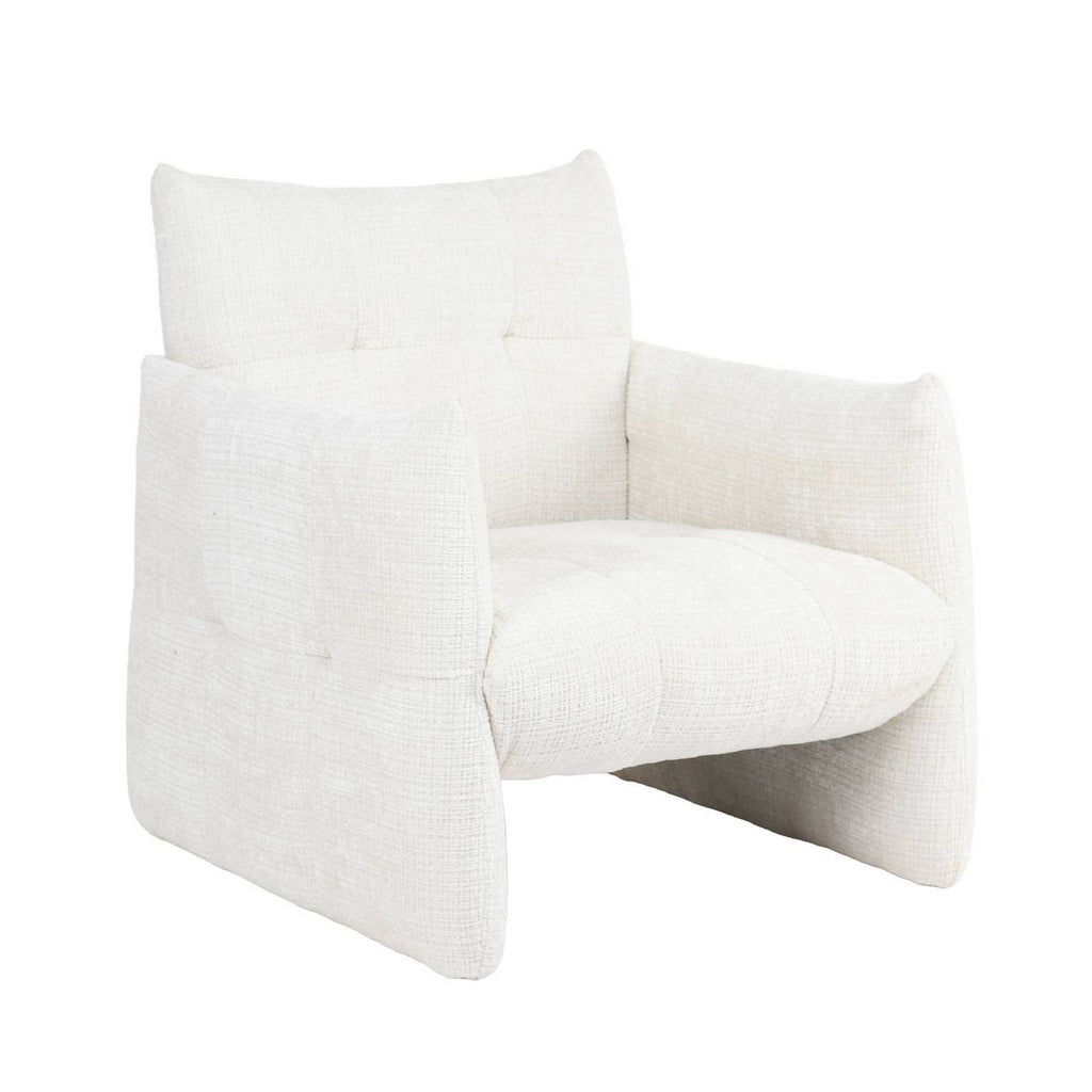 Galatea - Poltrona fissa a 1 posto - Tessuto - Crema