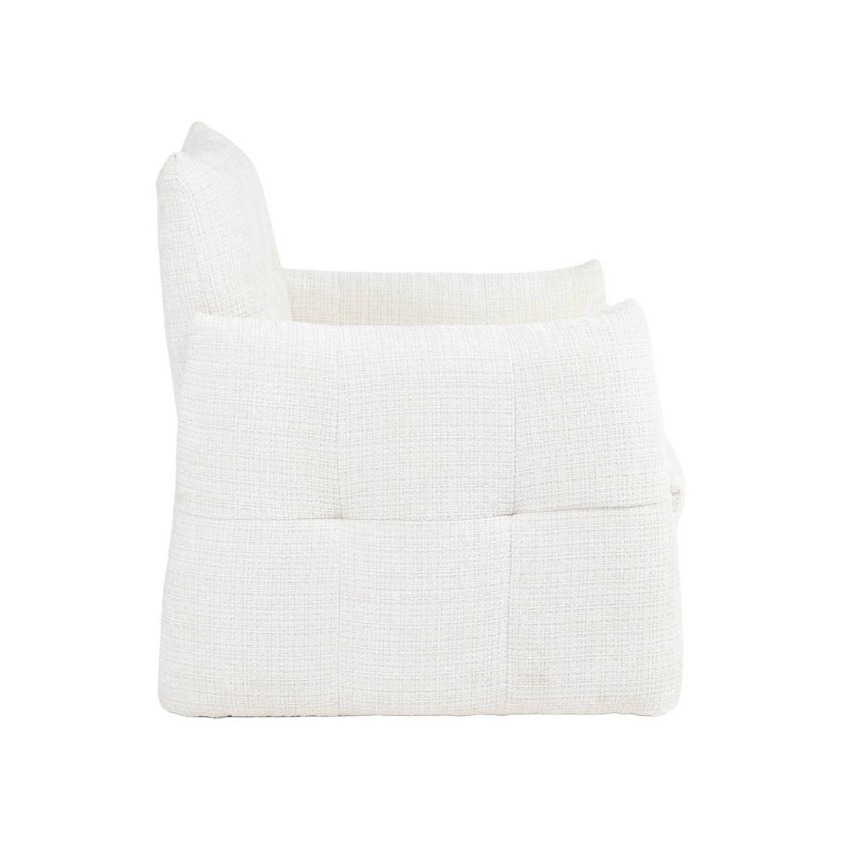 Galatea - Poltrona fissa a 1 posto - Tessuto - Crema