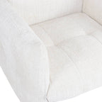 Galatea - Poltrona fissa a 1 posto - Tessuto - Crema