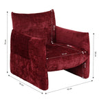 Galatea - Poltrona fissa a 1 posto - Tessuto - Rosso