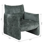 Galatea - Poltrona fissa a 1 posto - Tessuto - Verde