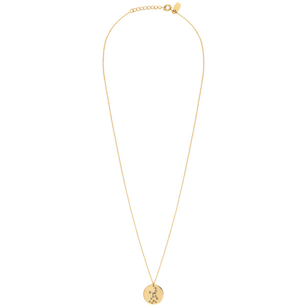 Gold Virgo Galaxy Necklace