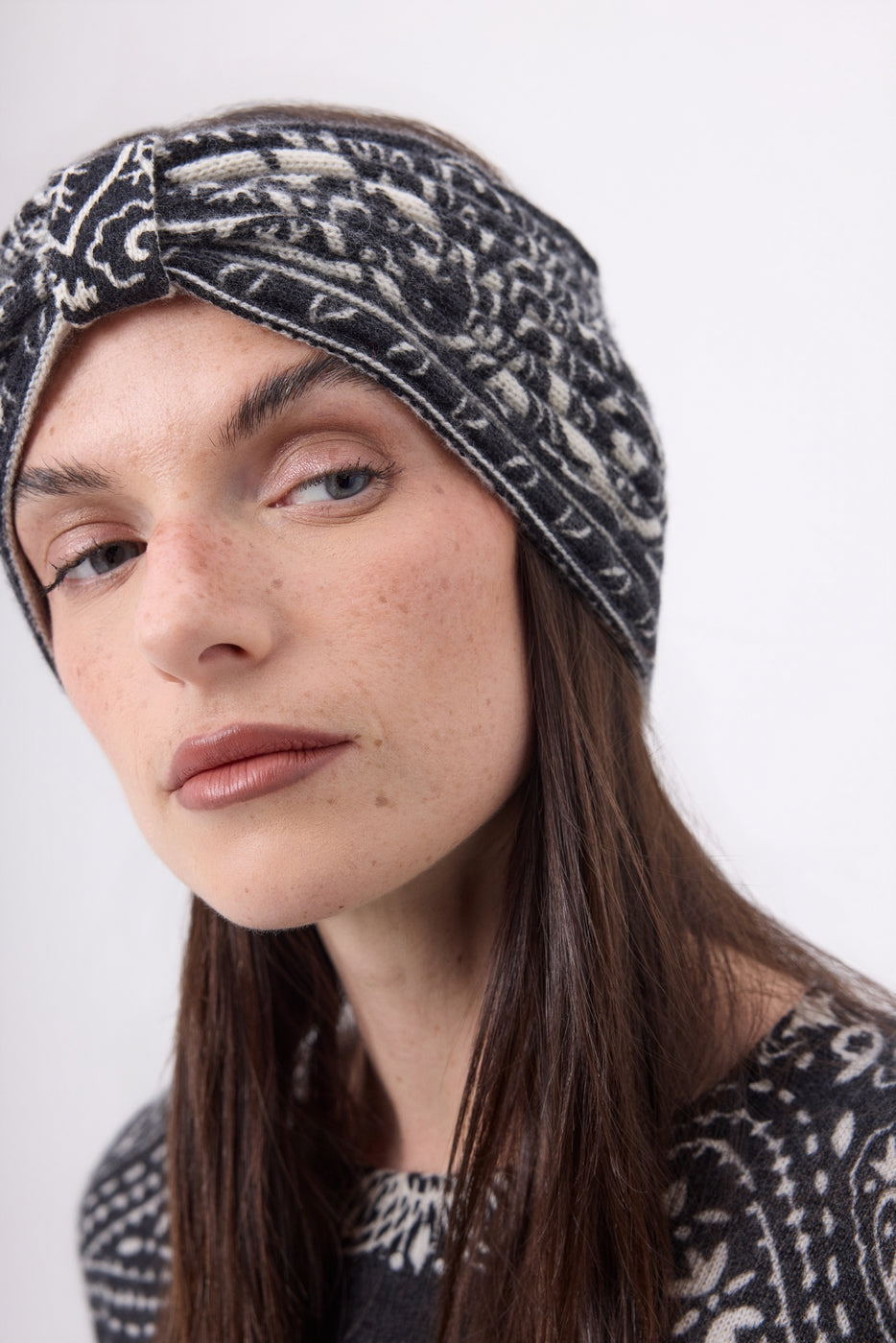Bandeau Print Bandana Gala - Noir Blanc - Femme