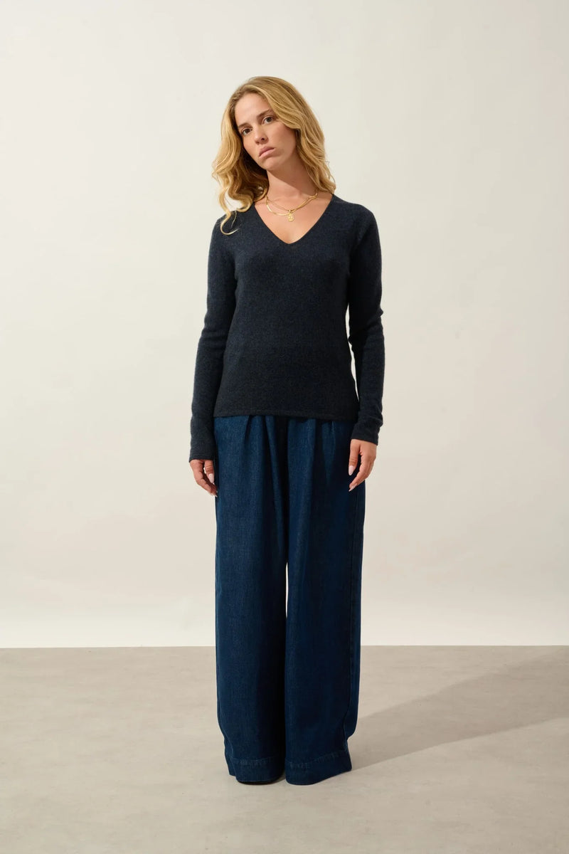 Pull Col V - Galise - Caviar