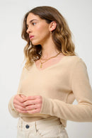 Pull Col V - Galise - Sable