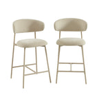 Gally - Set di 2 sgabelli - Tessuto beige