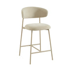 Gally - Set di 2 sgabelli - Tessuto beige