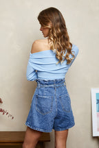Gamine Top - Sky Blue