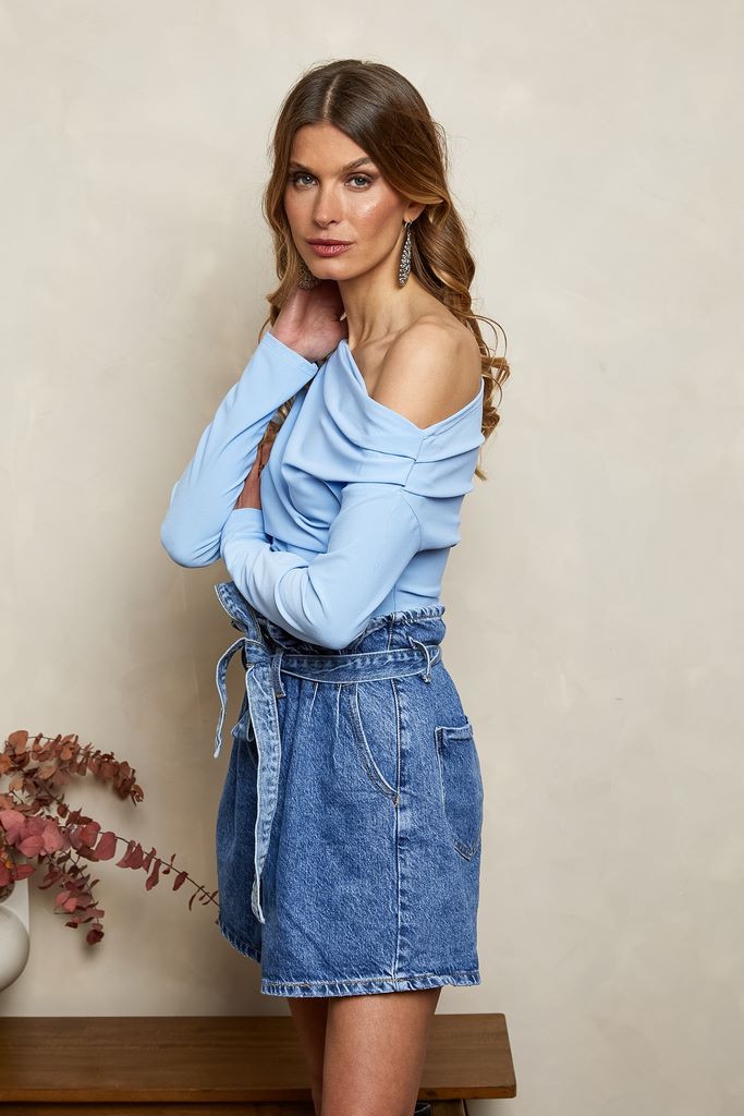 Gamine Top - Sky Blue