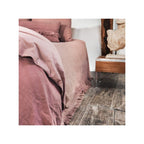 Fringed Bedspread - Gang Fringe - Rosebud