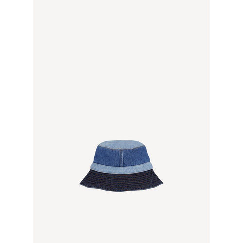 Ganni - Chapeau Patchwork Bucket - Indigo - Femme