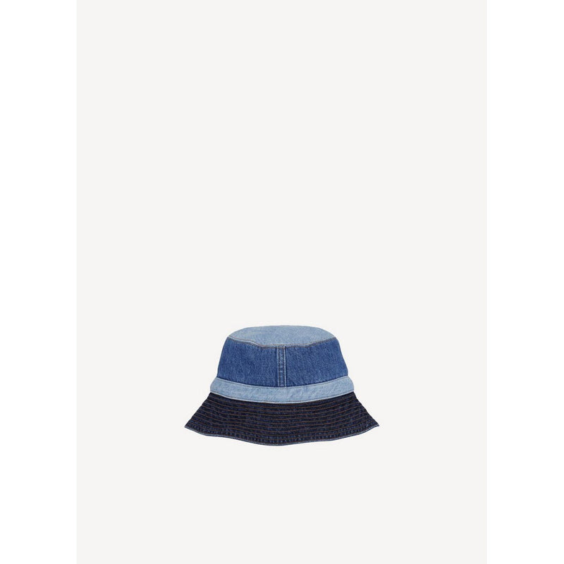 Ganni - Chapeau Patchwork Bucket - Indigo - Femme