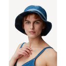Ganni - Chapeau Patchwork Bucket - Indigo - Femme