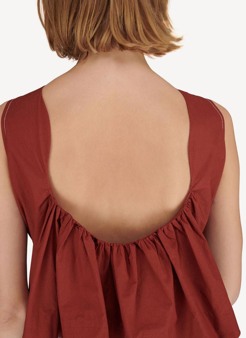 Ganni - Blouse - Brown - Femme