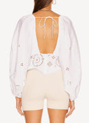 Ganni - Blouse - White - Femme