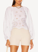 Ganni - Blouse - White - Femme