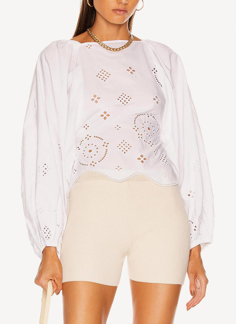 Ganni - Blouse - White - Femme