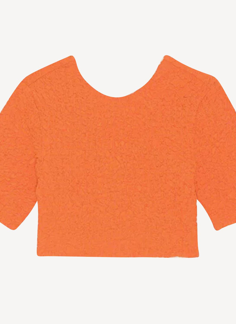 Ganni - Top - Orange - Femme