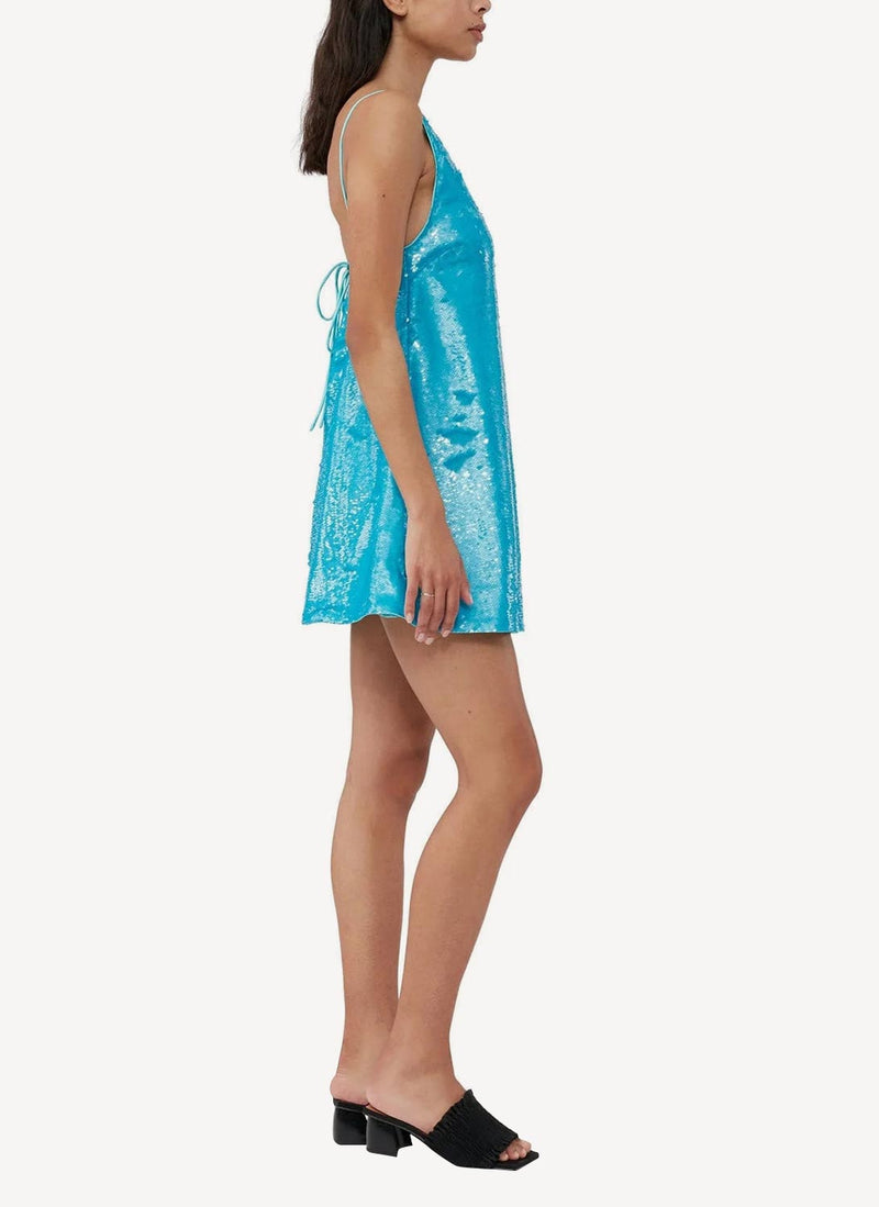 Ganni - Robe - Bright Blue - Femme