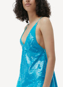 Ganni - Robe - Bright Blue - Femme