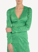 Ganni - Robe - Green - Femme