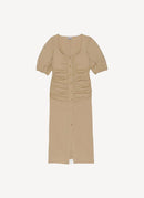 Ganni - Robe - Light Brown - Femme