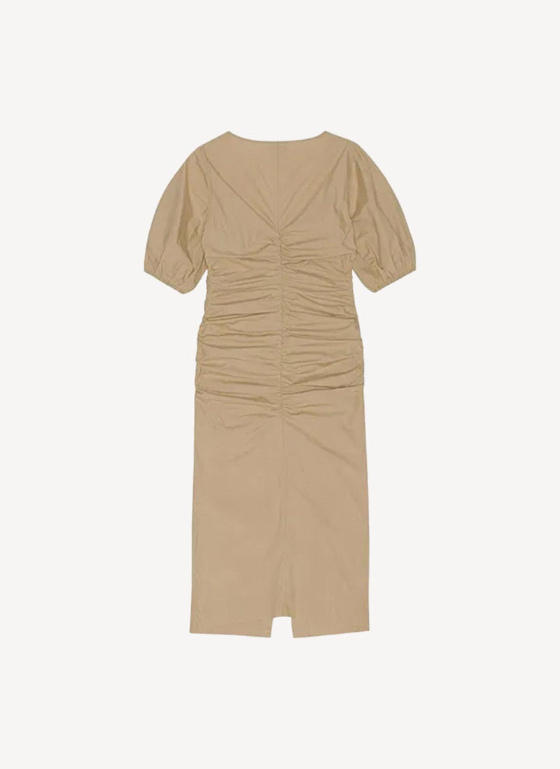 Ganni - Robe - Light Brown - Femme