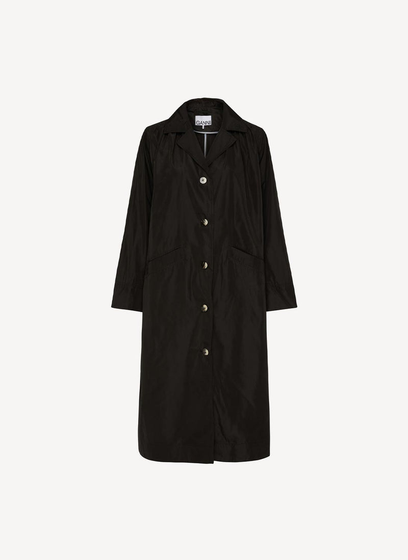 Ganni - Trench - Black - Femme