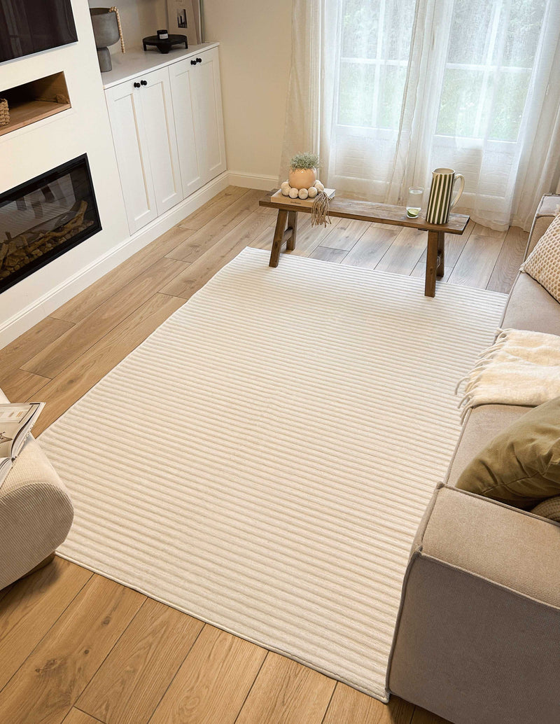 Tapis Garden 1035 - Motif Abstrait - Blanc - Intérieur