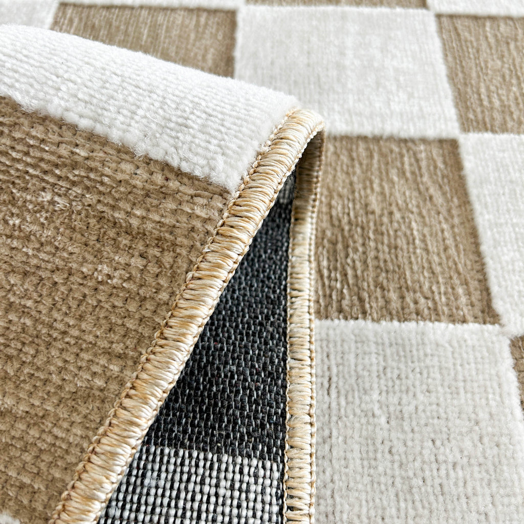 Garden Rug 1036 - Abstract Pattern - Beige - Indoor