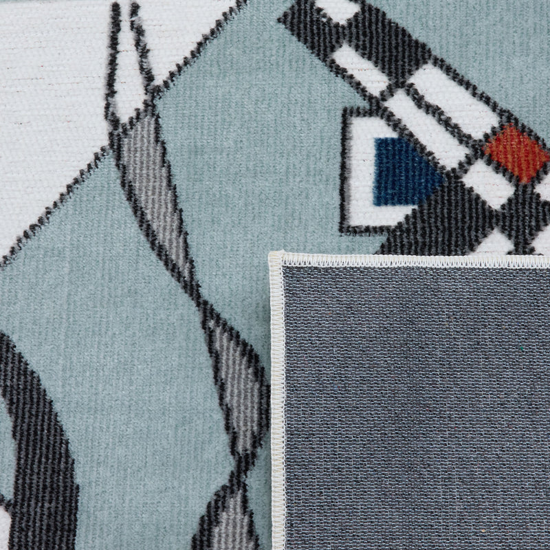 Tapis Garden 1304 - Motif Abstrait - Blanc - Intérieur