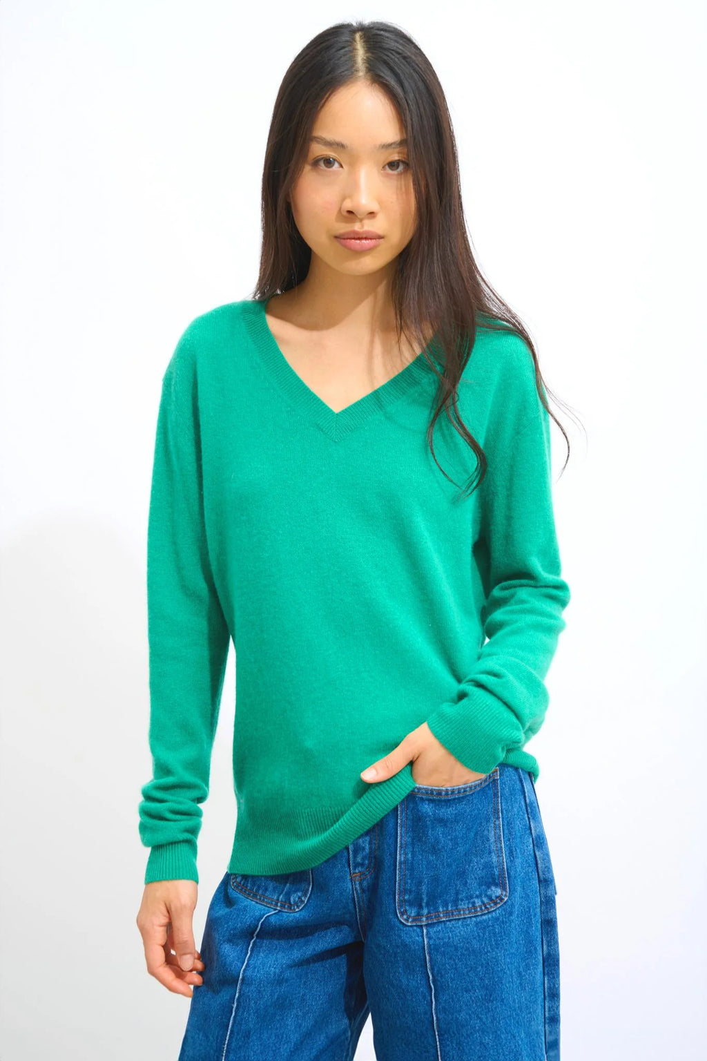 Jersey de cuello en V - Gardoria - Menta