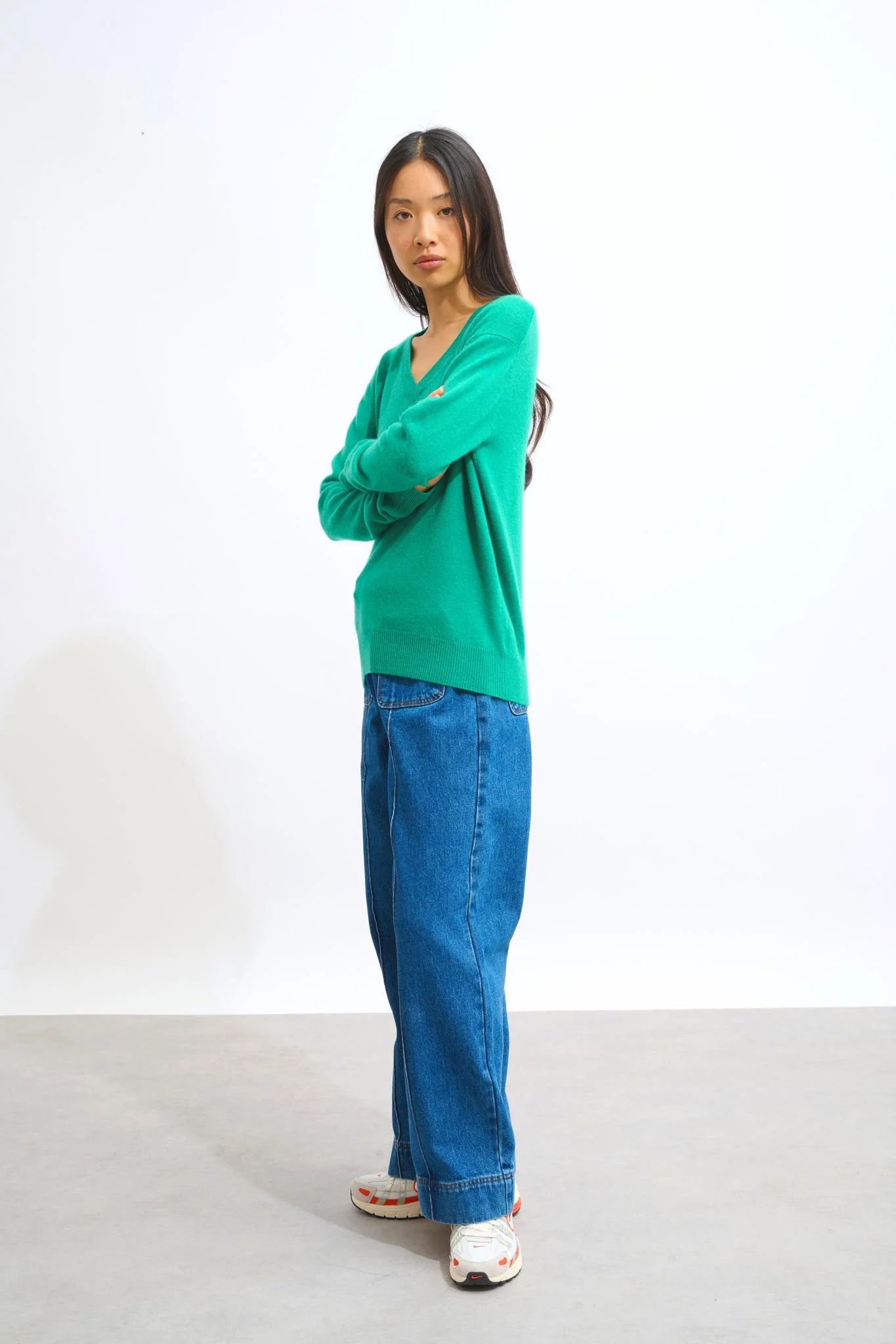 Jersey de cuello en V - Gardoria - Menta
