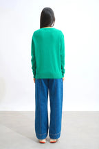 Jersey de cuello en V - Gardoria - Menta