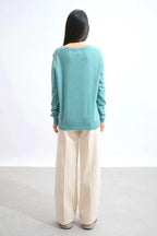 Jersey Cuello V - Gardoria - Verde Jaspeado