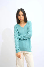 Jersey Cuello V - Gardoria - Verde Jaspeado