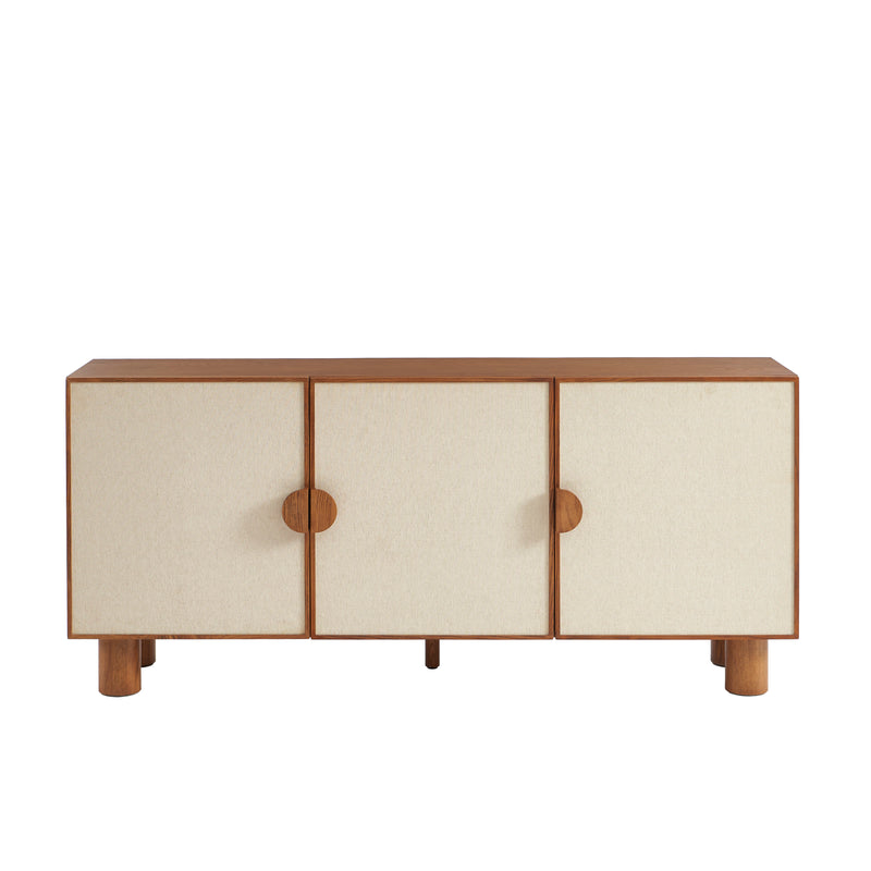 Buffet Gaston 3 Portes - Placage Frêne Cannage